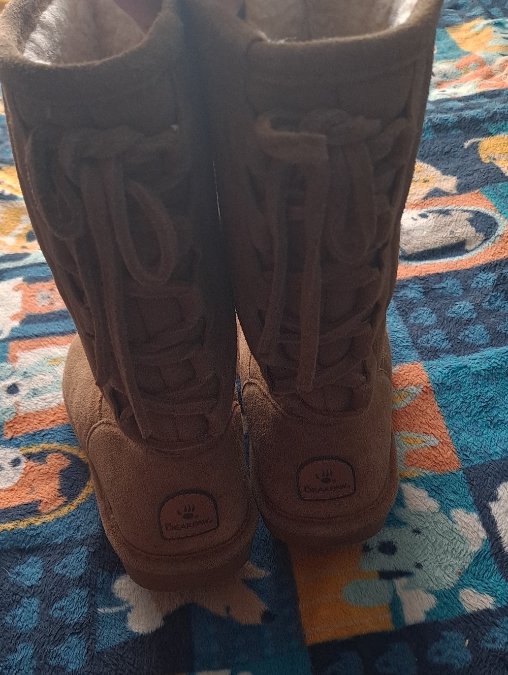BearPaw Women's Lace-Up Boots in Brown